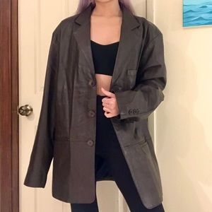 Vintage brown leather jacket